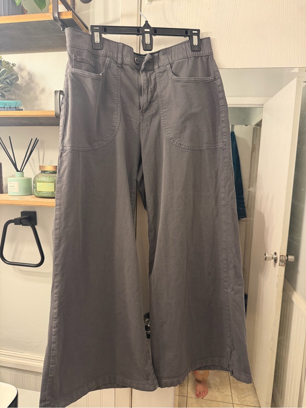 torrid Wide-Leg Utility Pants in Gray